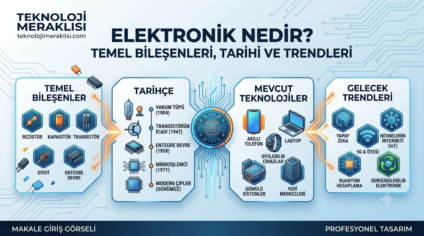 Elektronik Nedir? Temel Bileşenleri, Tarihi ve Trendleri