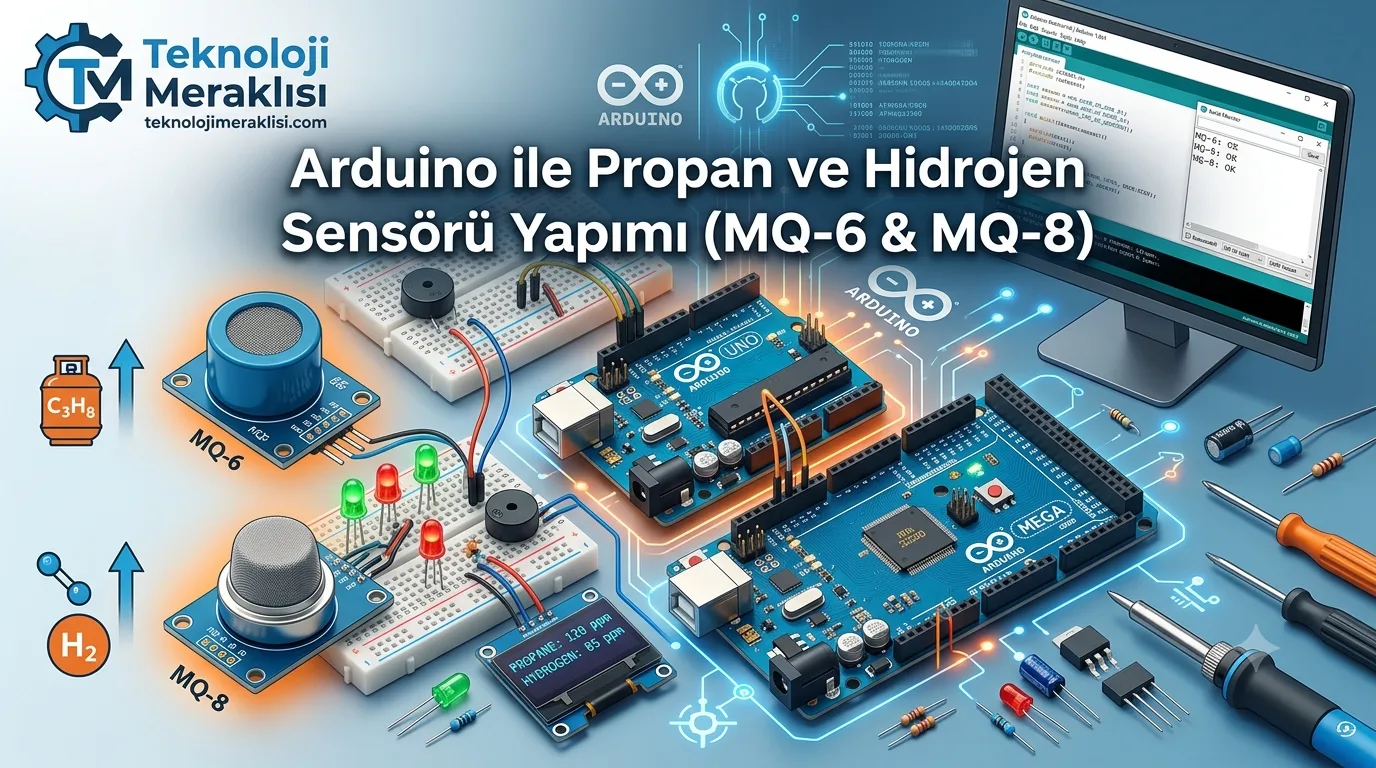 Arduino ile Propan ve Hidrojen Sensörü Yapımı (MQ-6 & MQ-8)